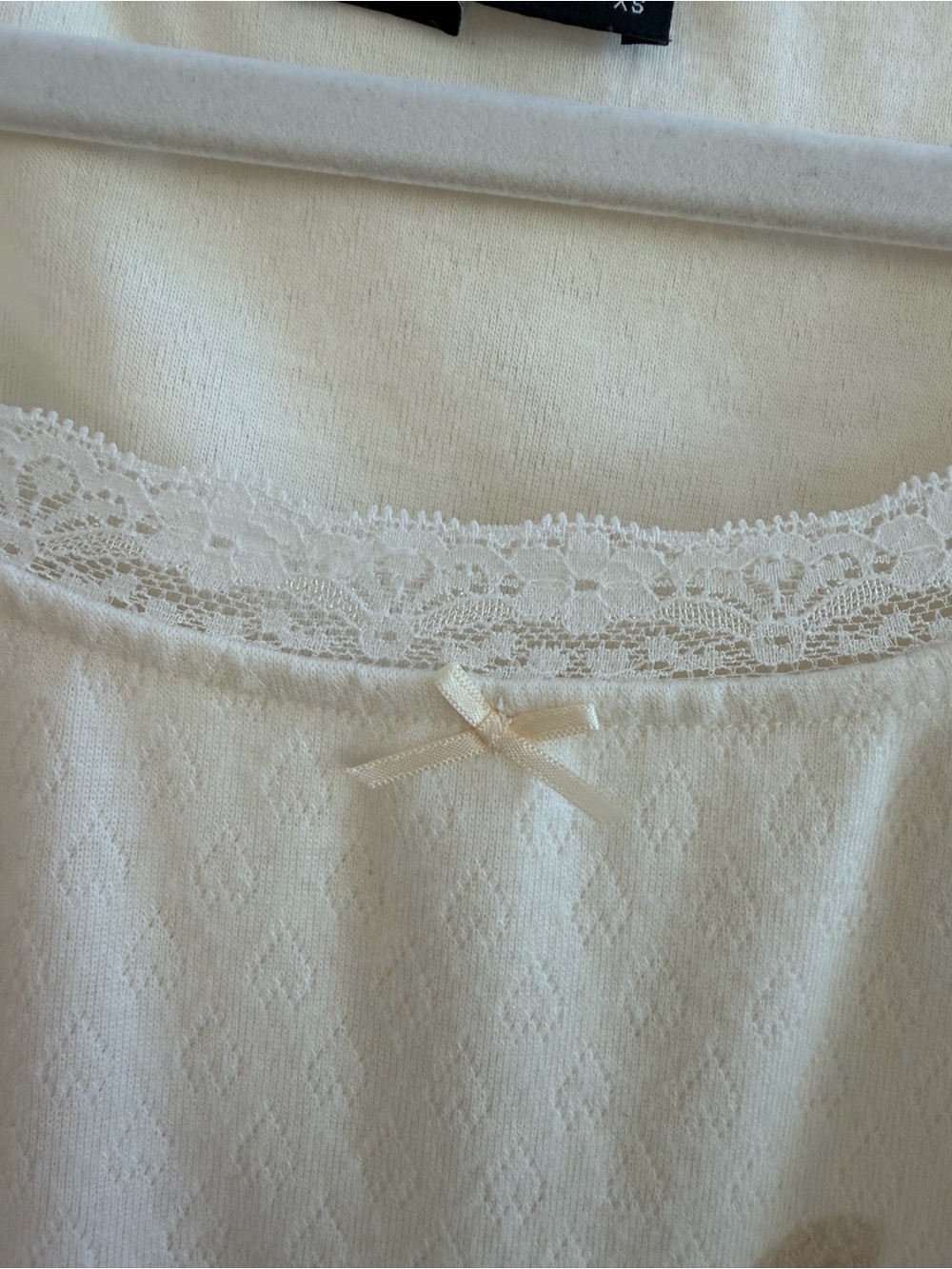 Cider Cream Lace-Neck Deer Graphic Long Sleeve Top - Picture 4 of 4